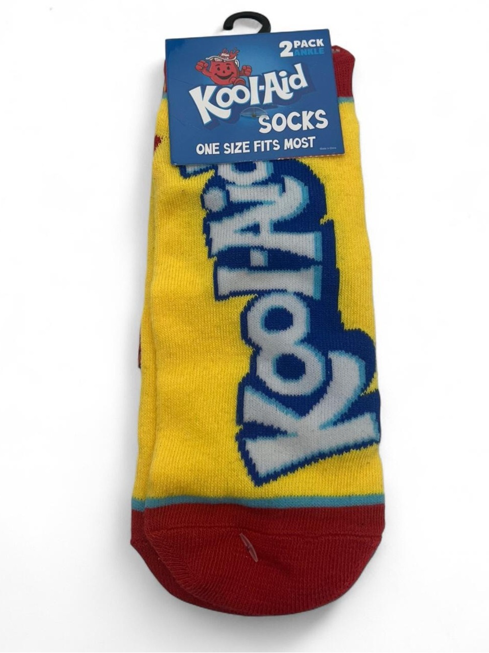 One Size Fits Most Adult Unisex Kool Aid Man Ankle Socks 2 Pairs Brand New NWT